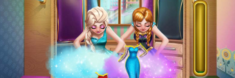 Anna e Elsa Limpam o Guarda-Roupas
