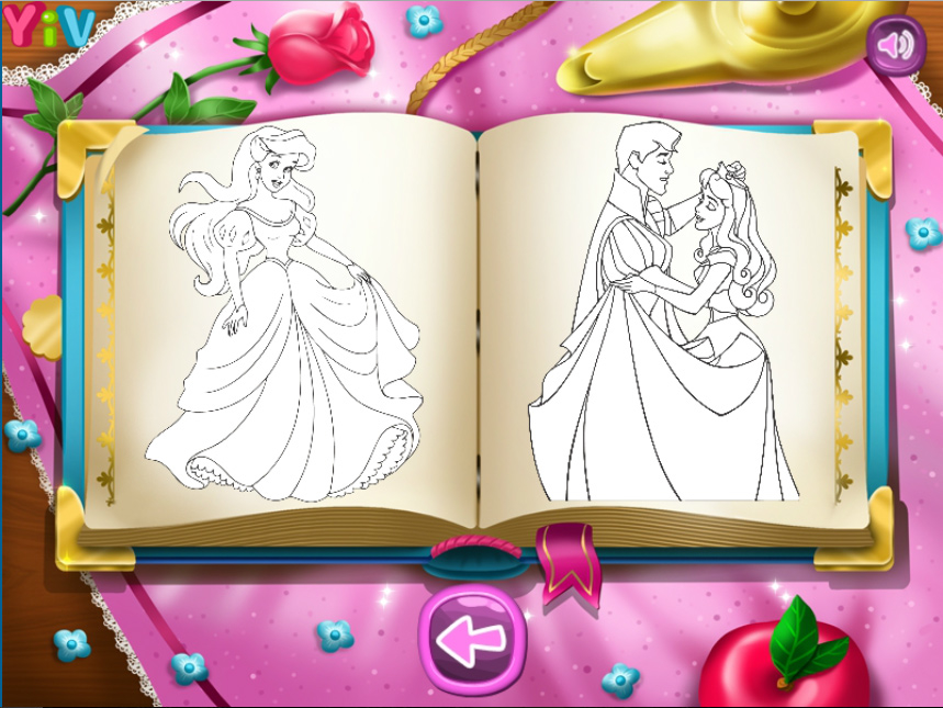 Desenho Para Colorir jogo dos erros - princesas - Imagens Grátis