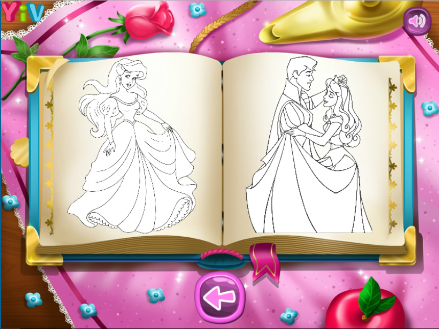 Colorir Princesas da Disney - jogos online de menina