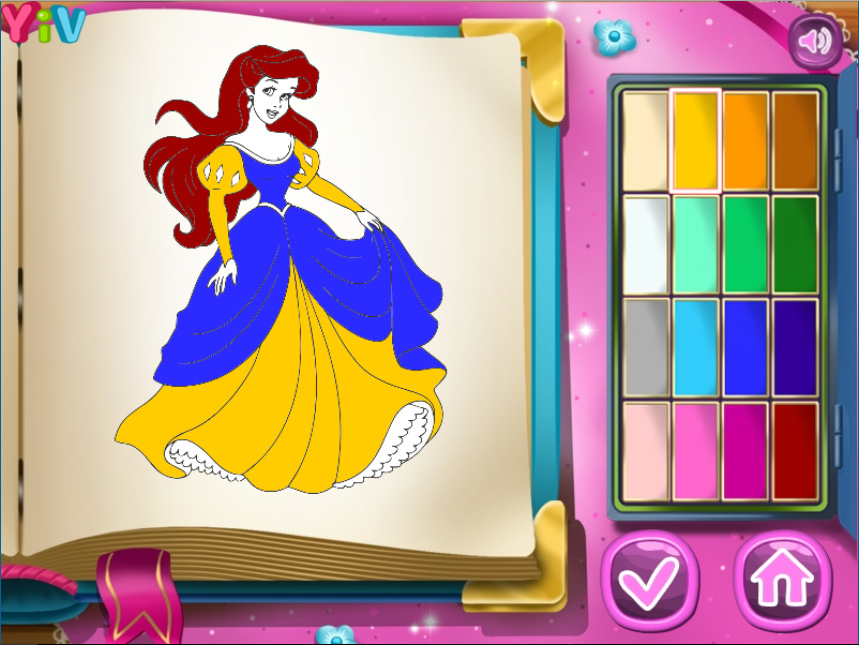 Pintar e Colorir: Princesa Ariel para Pintar e Colorir - Princesas da Disney