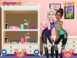 Elsa e Tiana na Academia - screenshot 2