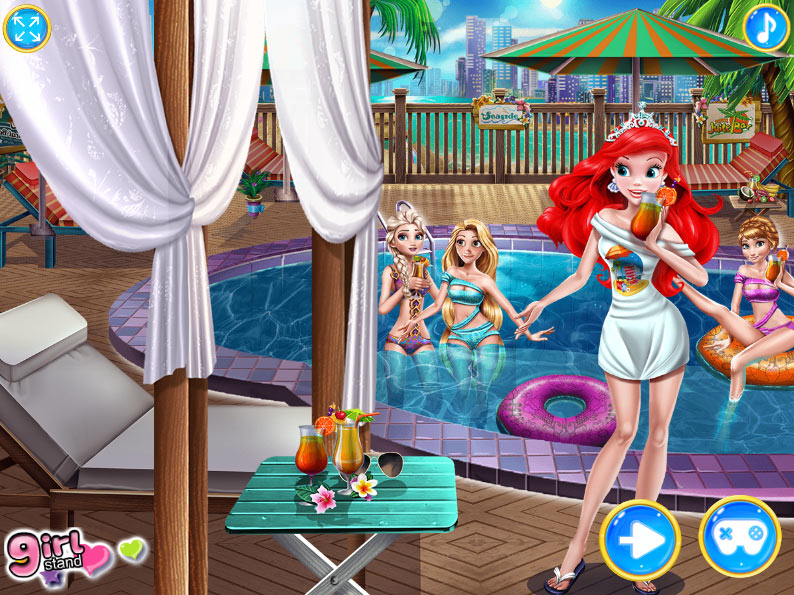 Festa na Piscina com a Polly - jogos online de menina