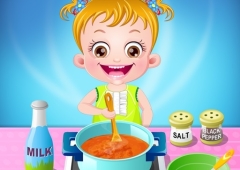 Hazel prepara Sopa na Cozinha