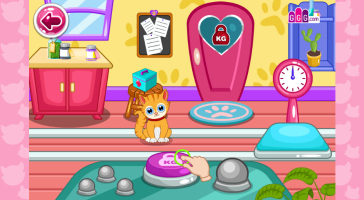 Cuidar do gato virtual no hospital - Jogos para Meninas