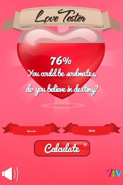 Jogue Calculadora do Amor: Teste do Amor, um jogo de Teste de amor